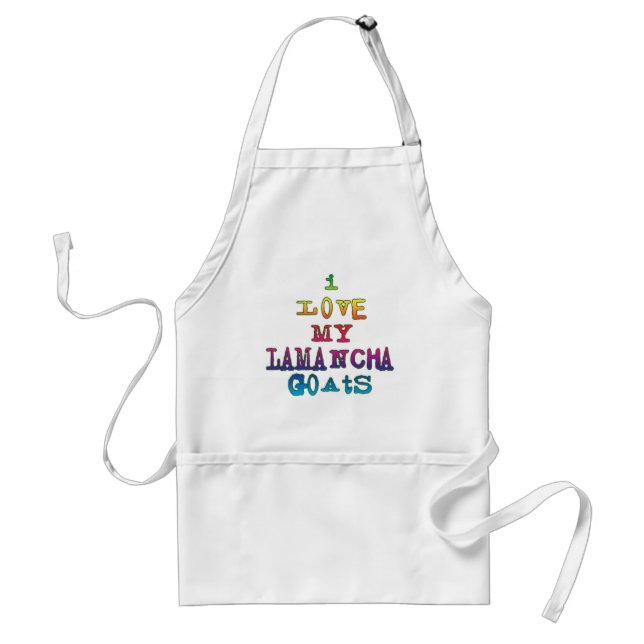 I Love My LaMancha Goats Standard Apron (Front)