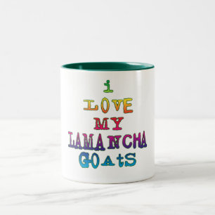I Love My LaMancha Goats Two-Tone Coffee Mug