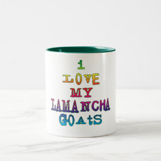 I Love My LaMancha Goats Two-Tone Coffee Mug