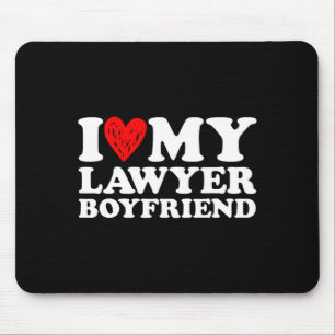 I Love My Lawyer Boyfriend Bf Valentines Day Women Mouse Mat