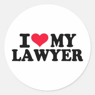 I love my Lawyer Classic Round Sticker