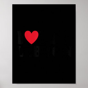 I Love My Lebron Funny I Heart My Lebron Valentine Poster