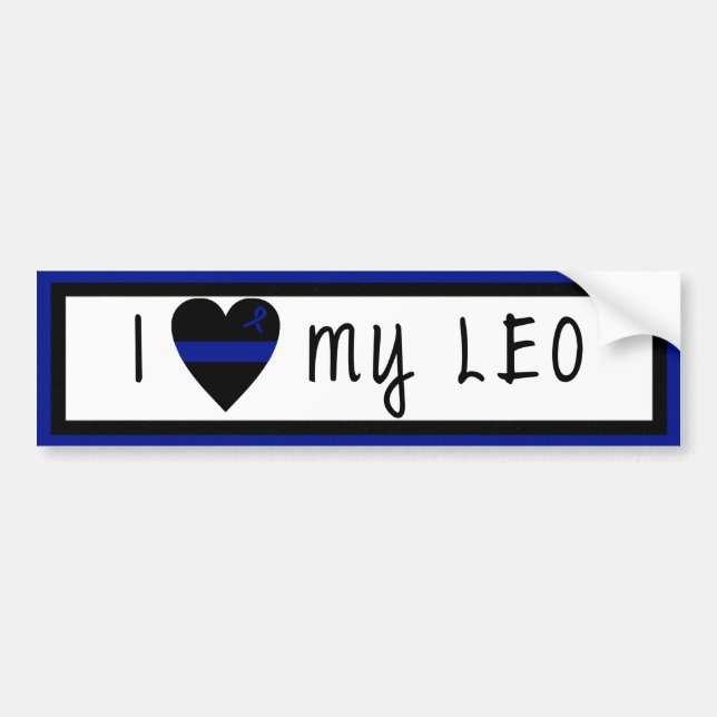 I Love My LEO Bumper Sticker (Front)