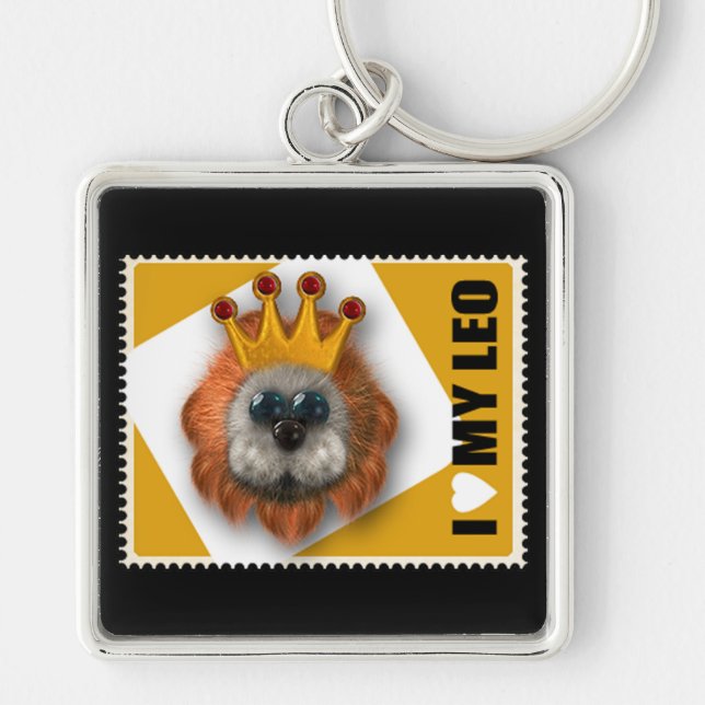 I Love My Leo Key Ring (Front)