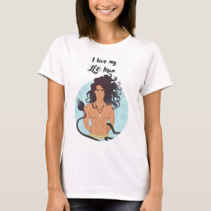 I Love My Leo Man (Dark Hair) T-Shirt