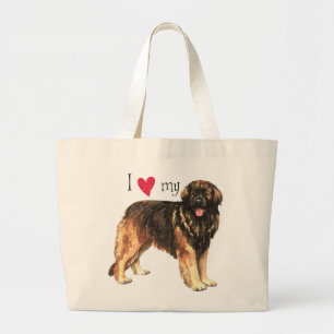 I Love my Leonberger Large Tote Bag