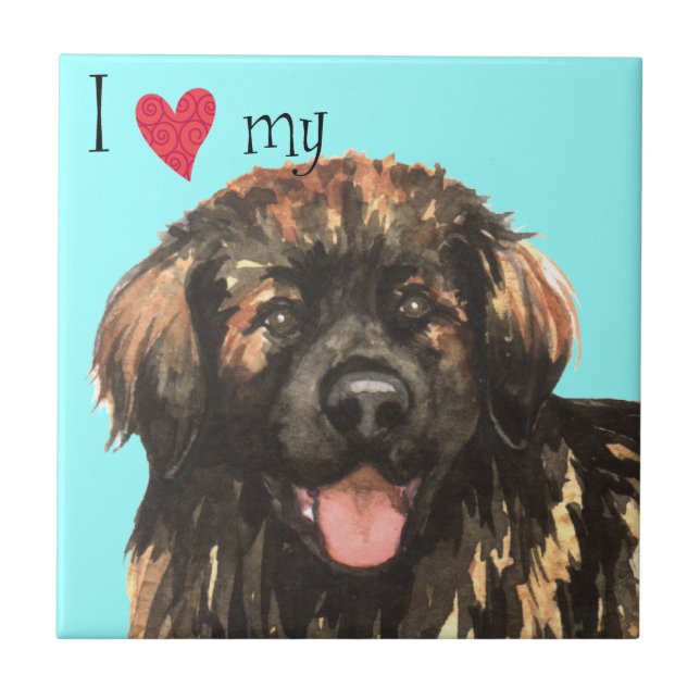 I Love my Leonberger Tile (Front)