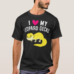 I Love My Leopard Gecko Cute Leopard Lizard T-Shirt