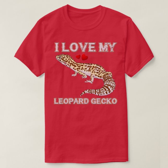 I Love My Leopard Gecko T-Shirt (Design Front)