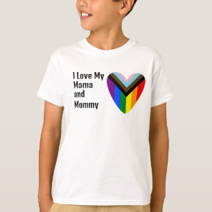 I Love My Lesbian Moms Heart T-Shirt
