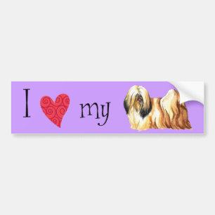 I Love my Lhasa Apso Bumper Sticker