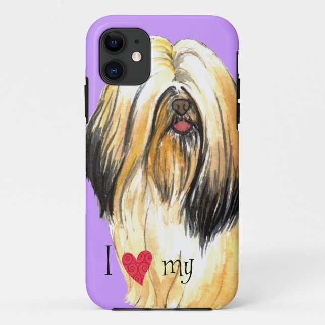 I Love my Lhasa Apso Case-Mate iPhone Case (Back)