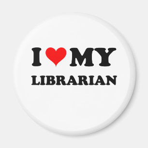I Love My Librarian Magnet