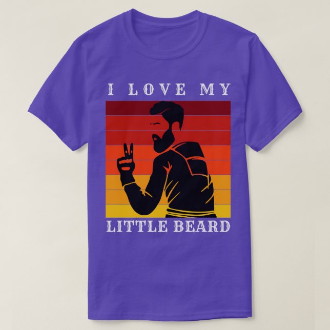 I Love My Little Beard 45 T-Shirt (Design Front)
