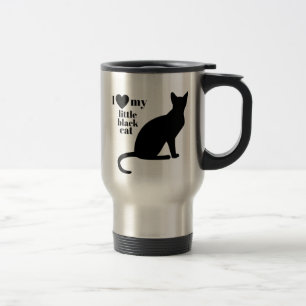 I Love My Little Black Cat Travel Mug