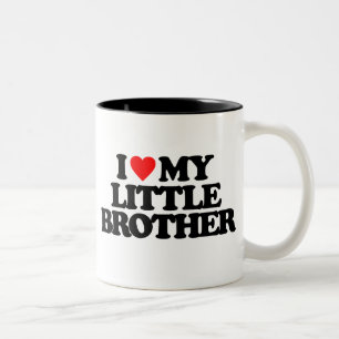 I LOVE MY LITTLE BROTHER Two-Tone COFFEE MUG