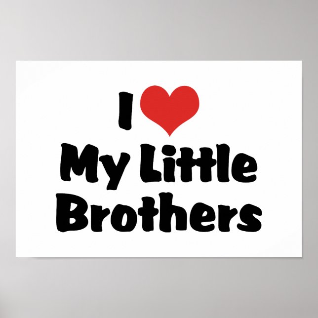 I Love My Little Brothers Poster (Front)