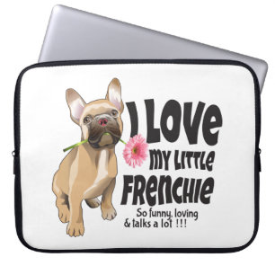 I love my little Frenchie - French bulldog  Laptop Sleeve