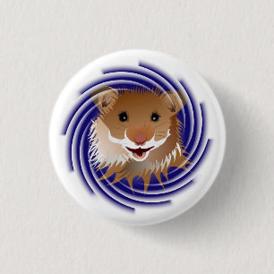 I love my little hamster 3 cm round badge