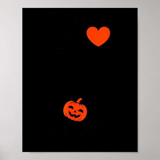 I Love My Little Pumpkin Halloween Pregnancy Revea Poster (Front)