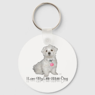 I Love My Little White Dog - Maltese ! Key Ring