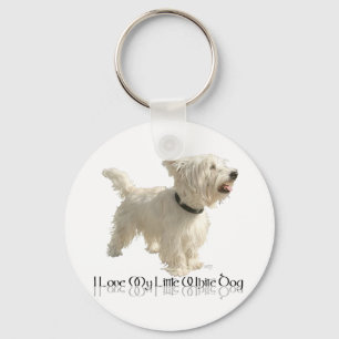 I Love My Little White Dog - Westie Key Ring