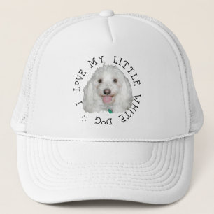 I Love My Little White (Rescue) Dog Trucker Hat