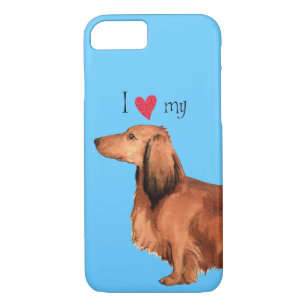 I Love my Longhaired Dachshund Case-Mate iPhone Case
