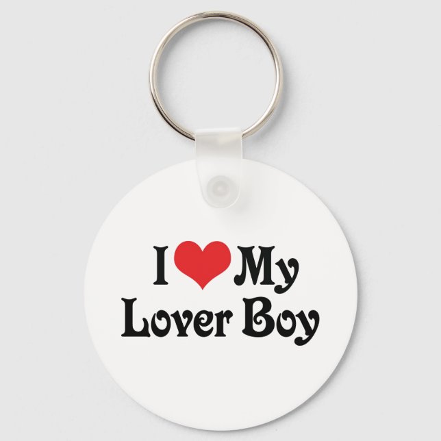 I Love My Lover Boy Key Ring (Front)