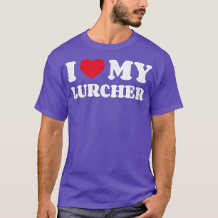 I Love My Lurcher Dog Owner Heart T-Shirt