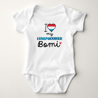 I Love My Luxembourger Bomi cute Baby Bodysuit