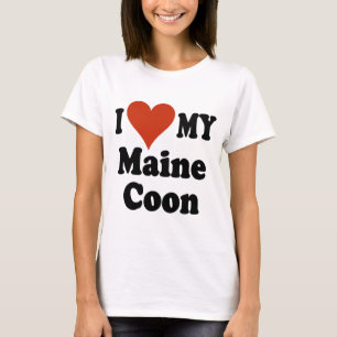 I Love My Maine Coon Cat Merchandise T-Shirt