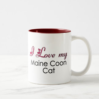 I Love my Maine Coon Cat Two-Tone Coffee Mug
