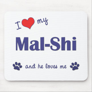 I Love My Mal-Shi (Male Dog) Mouse Mat