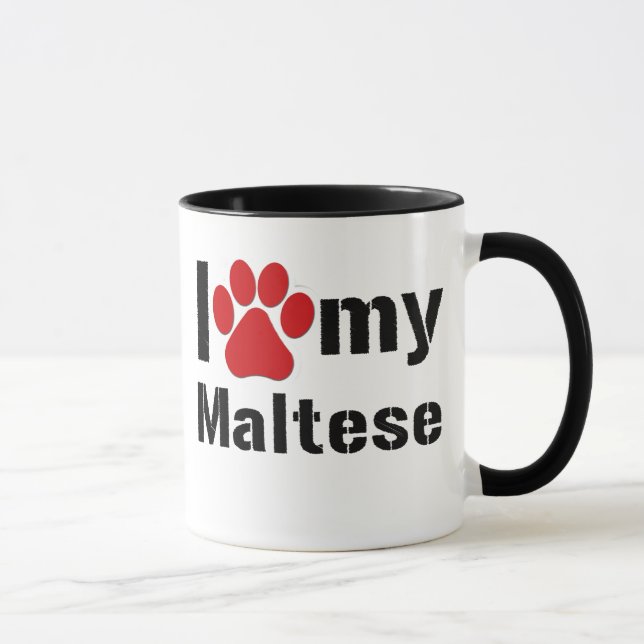 I Love My Maltese Mug (Right)