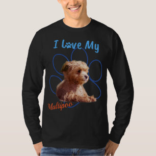 I Love My Maltipoo Best Dog Lover Paw Print! T-Shirt