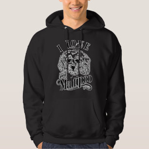 I Love My Maltipoo Cute Maltese Poodle Hoodie