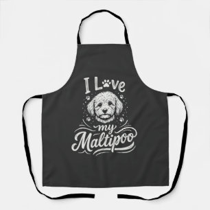 I Love My Maltipoo Dog Lover Apron