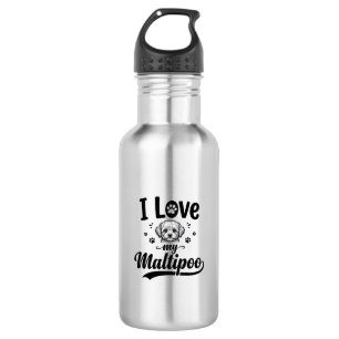 I Love My Maltipoo Vintage Engraving Dog Design_1 532 Ml Water Bottle
