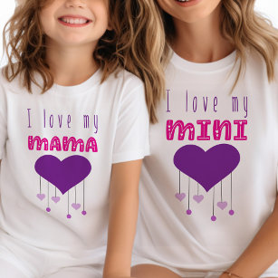 I love my Mama Bright Hearts Matching Mama Mini T-Shirt