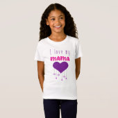 I love my Mama Bright Hearts Matching Mama Mini T-Shirt (Front Full)