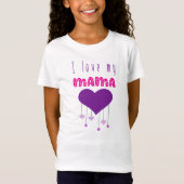 I love my Mama Bright Hearts Matching Mama Mini T-Shirt (Front)