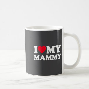 I Love My Mammy Heart Family Grandma Long Sleeve Coffee Mug