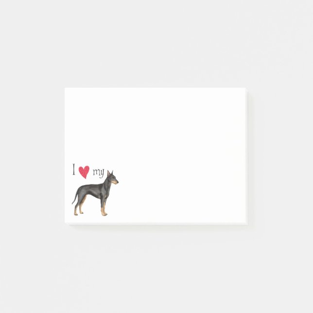I Love my Manchester Terrier Post-it Notes (Front)