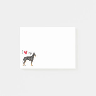 I Love my Manchester Terrier Post-it Notes