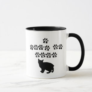I Love My Manx--Black Text Mug