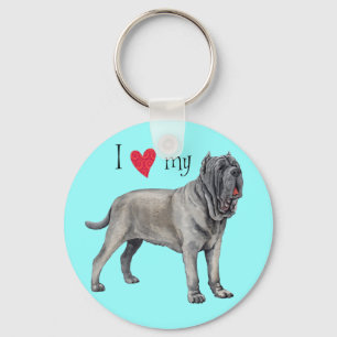 I Love my Mastino Key Ring