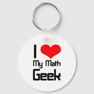 I love my math geek key ring