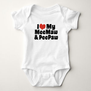 I Love My MeeMaw And PeePaw Baby Bodysuit