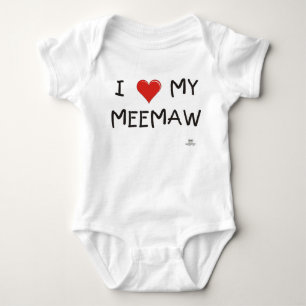 I LOVE MY MEEMAW. Infant Creeper. Baby Bodysuit